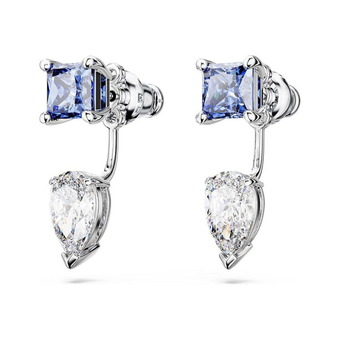 Swarovski Women's Blue and Clear Mixed-Cut Stones in a Rhodium Finished Setting Mesmera Earring Jackets - 5665767