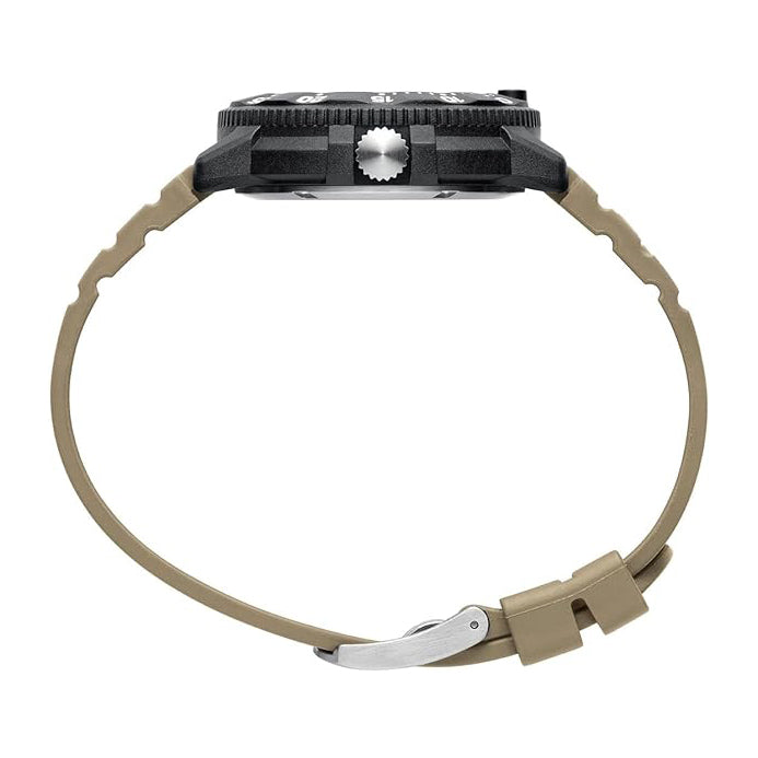Luminox Men's Beige Dial Khaki Rubber Band Navy Seal Quartz Watch - XS.3010.EVO.S