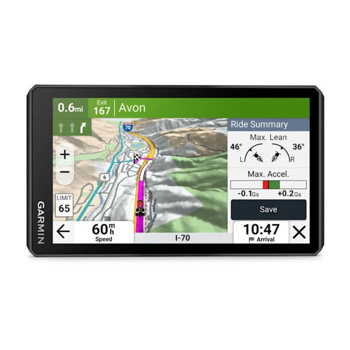 Garmin Unisex Black Lean Angles Custom Route Planning Adventurous Navigation Group Rides Garmin Performance Package Plan Option for Drag Racing Timer and Lap time Review 6-inch Rugged Motorcycle GPS - 010-03861-00