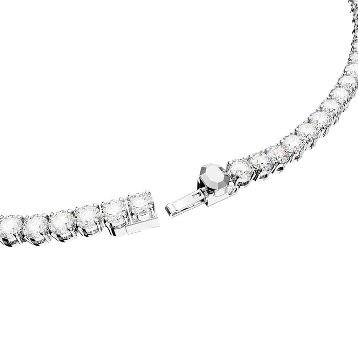 Swarovski Women's Clear Crystals on a Rhodium Finished Setting Matrix Tennis Necklace - 5681796