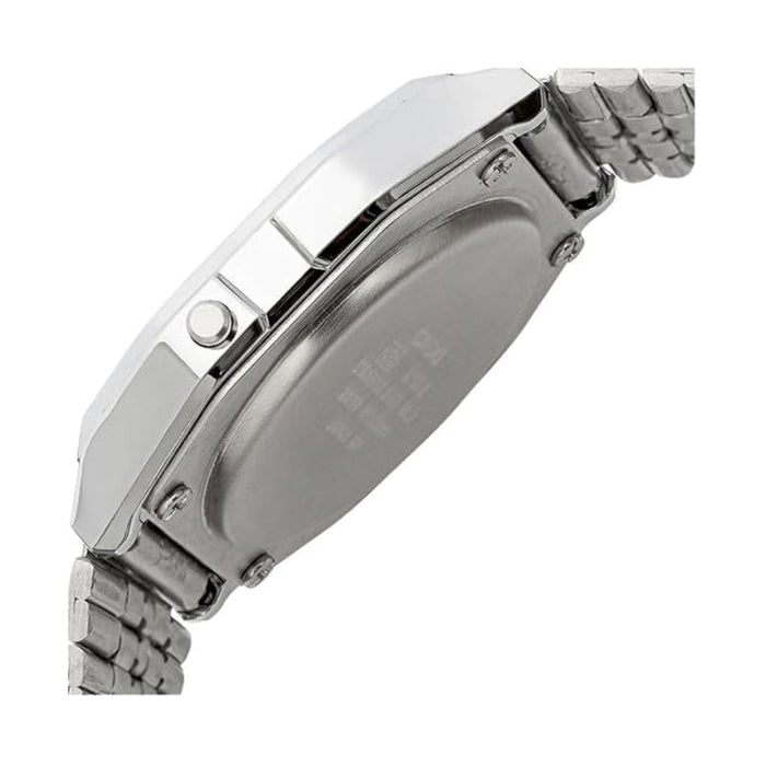 Casio Men's Black Dial Silver Stainless Steel Band Digital Quartz Watch - A159WA-N1DF