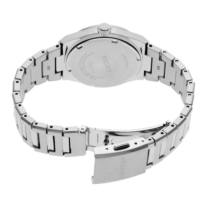 Seiko Women's Silver Dial Silver Stainless Steel Band Analog Quartz Watch - SUR573
