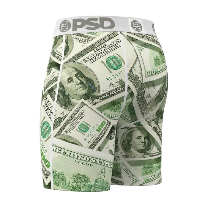 PSD Men's Multicolor Money Print Boxer Brief Medium Underwear - 424180051-MUL-M