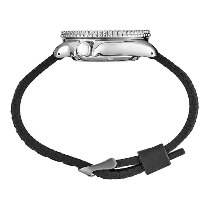 Seiko Men's 5 Sports Silicone Strap Black Dial Automatic Watch - SRPD95