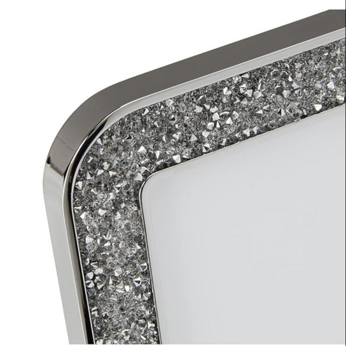 Swarovski Unisex Silver-Tone Metal Picture Frame With Clear Swarovski Crystal Accents Minera Picture Frame - 5379518