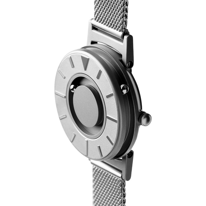Eone Unisex Silver Dial Stainless Steel Band Analog Bradley Mesh Japanese Quartz Watch - BR-C-MESH-36M