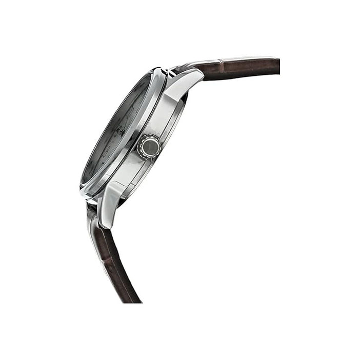 Casio Men's Silver dial Brown Band Analog Quartz Watch - MTP-V002L-7B2UDF