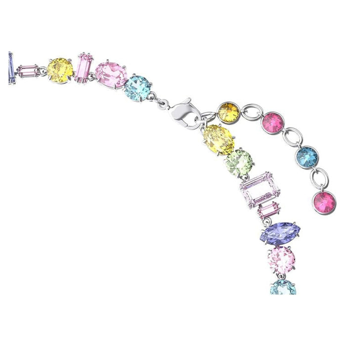 Swarovski Women's Multicolored Mixed Cuts Rhodium Finish Gema Necklace - 5656397