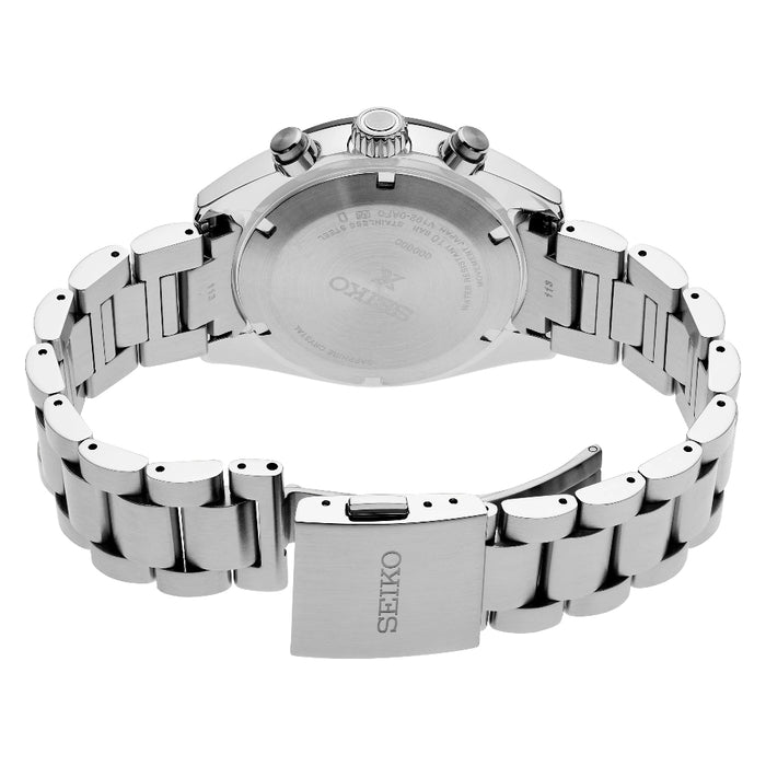 Seiko Prospex Speedtimer Men's Dark Green Dial Silver Stainless Steel Band Analog Solar Watch - SSC933