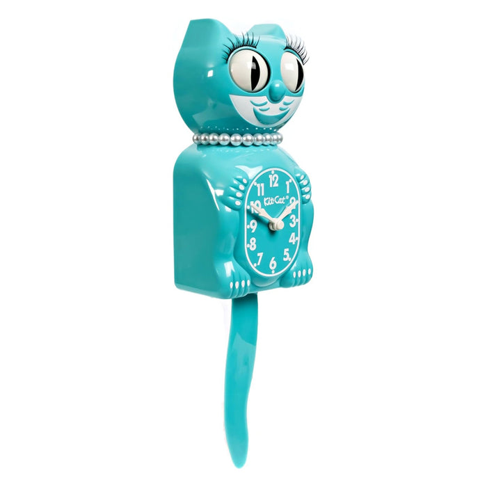 Kit Cat Klock Kid Blue Turquoise Limited Edition Lady Wall Clock - LBC-57