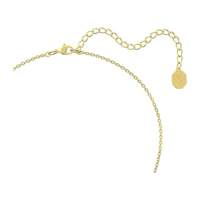 Swarovski Women's Round Golden Center Crystal and Clear Crystal Pavé on Gold-Tone Finished Chain Bella V Pendant Necklace - 5662091