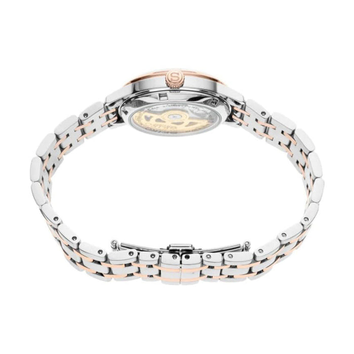 Seiko women's Pink Dial Rose-gold Two-tone Stainless Steel Band Automatic Watch - SRPF54