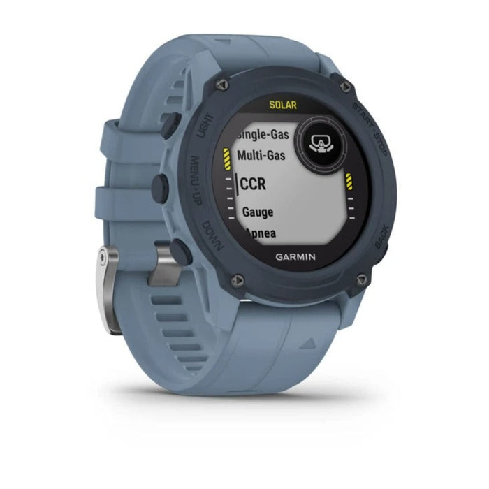 Garmin Descent G1 Solar Hurricane Blue Rugged Dive Computer Solar Charging Capabilities Multiple Dive Modes Activity Tracking Smartwatch- 010-02604-03