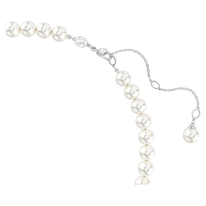 Swarovski Women's Clear Crystal Rhodium Finish Ariana Grande Crystal And Pearl Necklace - 5720858