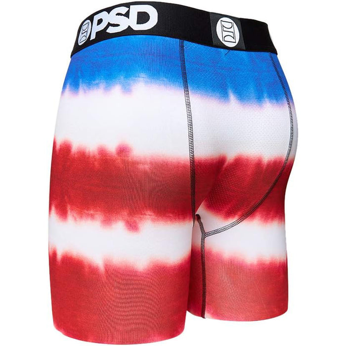 PSD Men's Red American Tie Dye Boxer Briefs Underwear - 22011021-RED