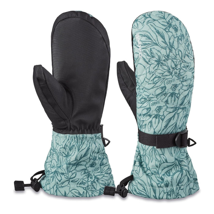 Dakine Women's Poppy Iceberg Lynx Snow Mitt Medium Gloves - 10003159-POPPYICEBERG/TAN-M
