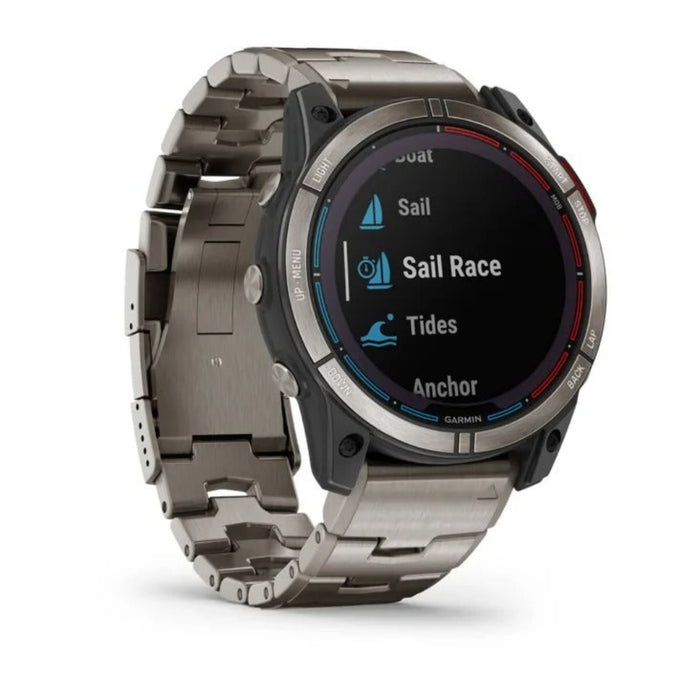 Garmin Quatix 7–Standard Edition Tide Changes and Anchor Drag Alerts Waypoint Marking Marine GPS Smartwatch - 010-02541-60