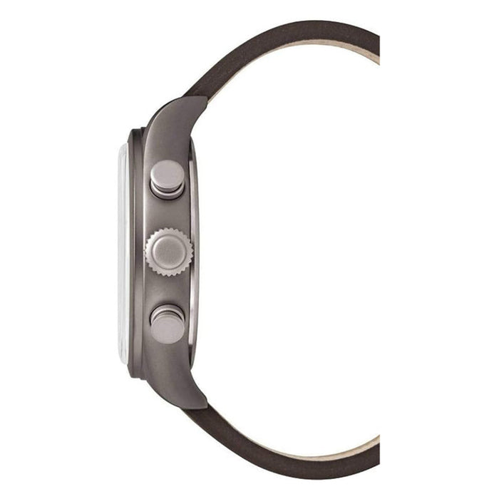 Timex Men's Beige Dial Brown Leather Band Waterbury Traditional Chronograph Quartz Watch - TW2R38300