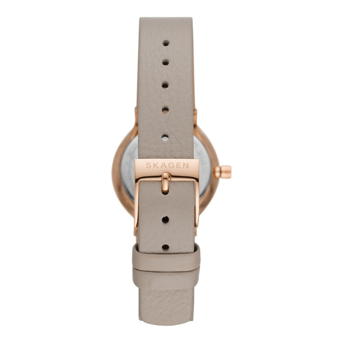Skagen Freja Lille Women's Gray Dial Gray Leather Band Analog Quartz Two-Hand Watch - SKW3005
