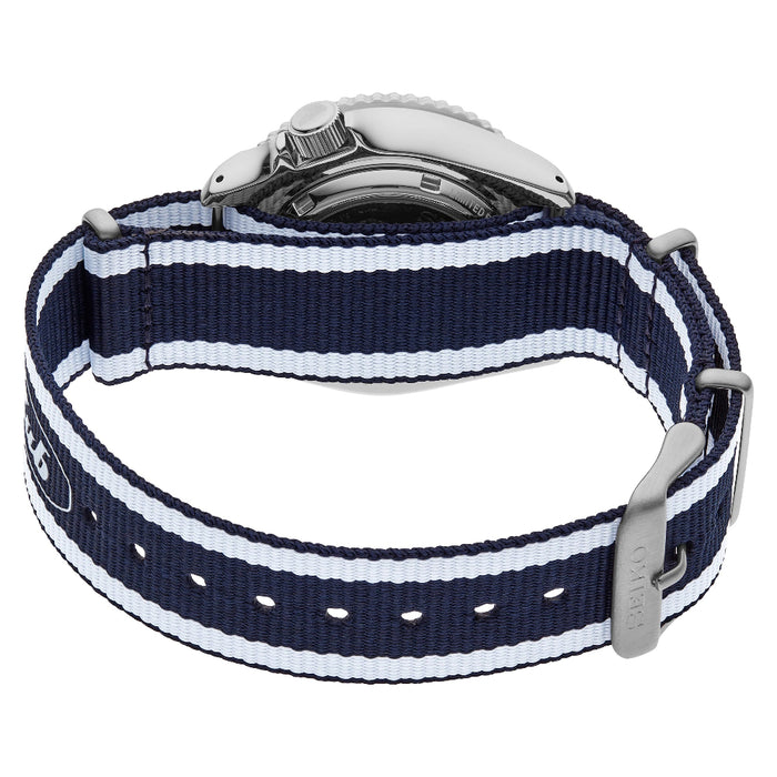 Seiko Men's Blue Dial Dark And Light Blue Nylon Strap Analog Automatic Watch - SRPK37