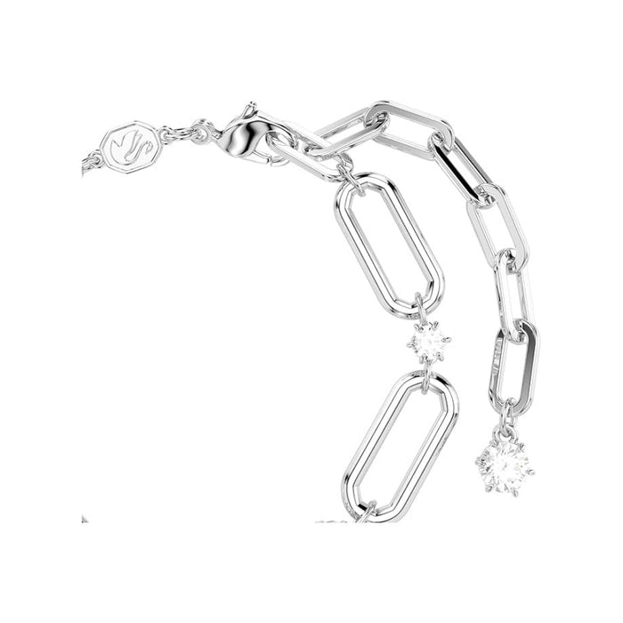 Swarovski Women's Link Chain with Clear Round-Cut Crystals in a Rhodium-Finished Setting Constella Bracelet - 5683353