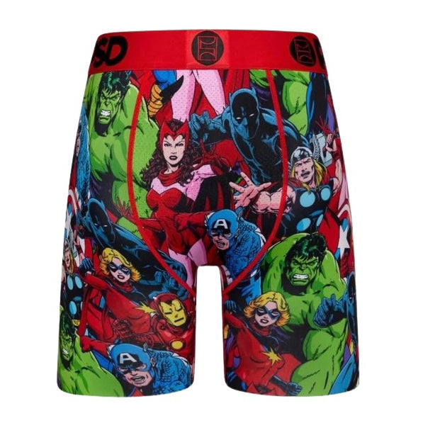 PSD Men's Multicolor Avengers Squad Boxer Briefs Underwear - 423180200-MUL