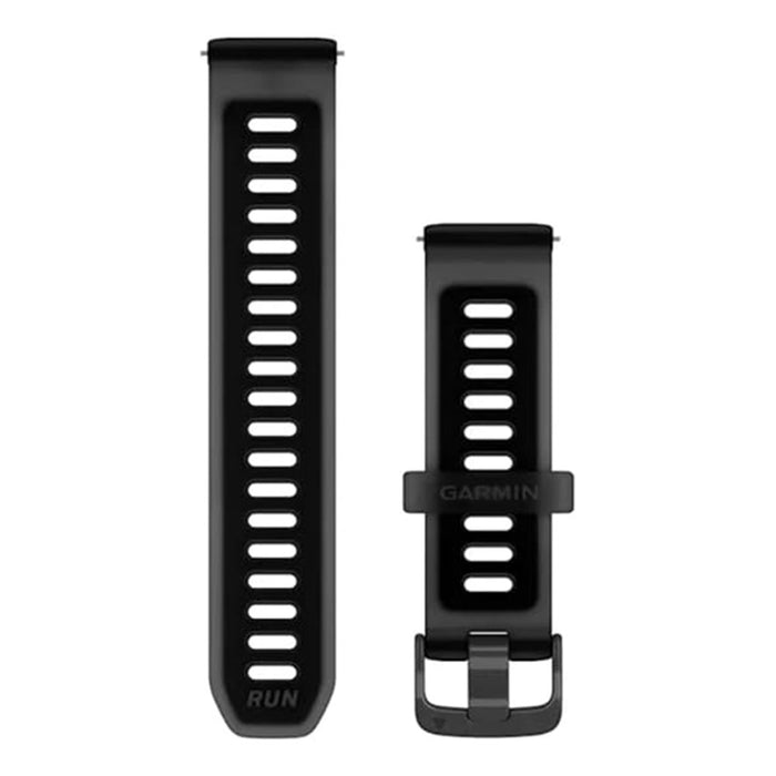 Garmin Unisex Black with Slate Hardware 20 MM Quick Release Watch Band - 010-11251-AQ