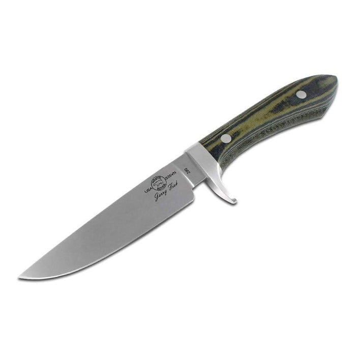 White River Black & Olive Drab Linen Micarta Handle Silver Knives Sendero Classic Knife - WRJF-SC-LBO