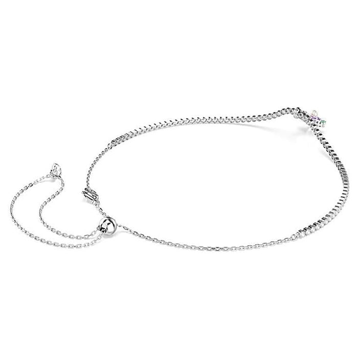 Swarovski Women's Multicolor Rhodium Plated Flower Mixed Cut Ariana Grande x Choker Necklace - 5749189