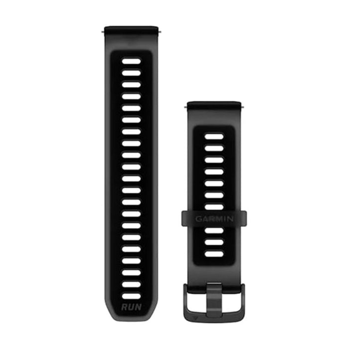 Garmin Unisex Translucent Black/Black with Slate Hardware 22 MM Quick Release Watch Band - 010-11251-AT