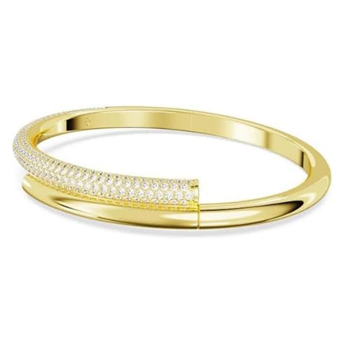 Swarovski Women's Gold-Tone Finish, Medium Crystal Dextera Bangle Bracelet - 5669498