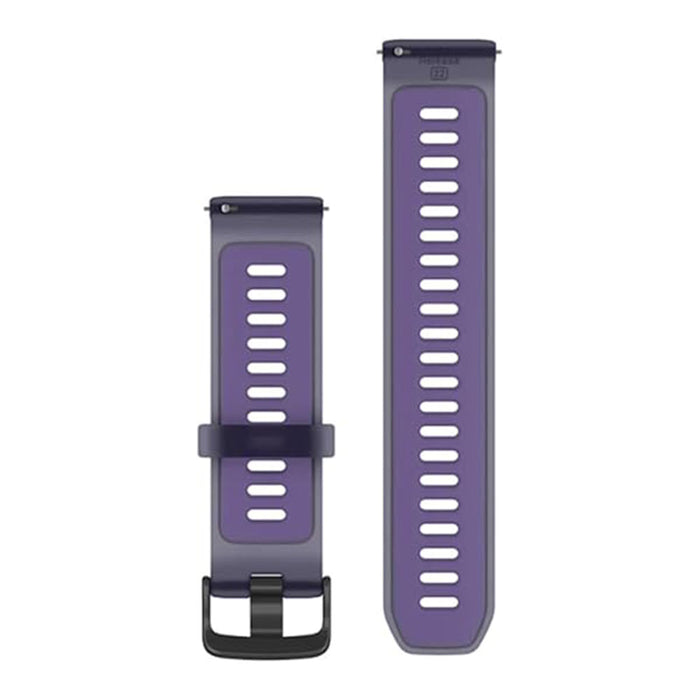 Garmin Unisex Translucent Imperial Purple/Indigo with Slate Hardware Silicone 22 MM Quick Release Watch Band - 010-11251-AV