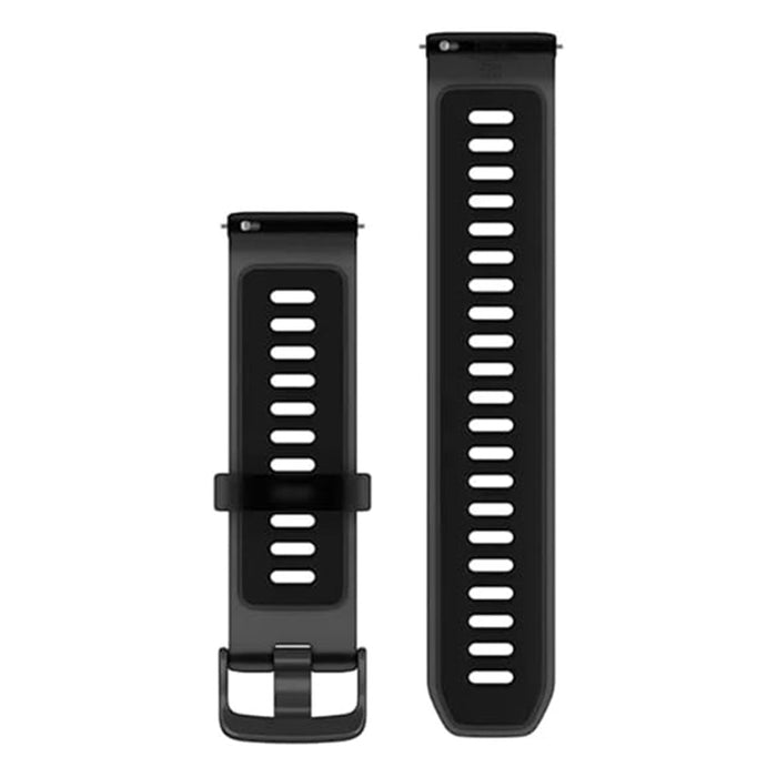 Garmin Unisex Translucent Black/Black with Slate Hardware 22 MM Quick Release Watch Band - 010-11251-AT