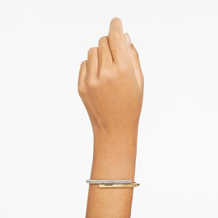 Swarovski Women's Gold-Tone Finish, Large Crystal Dextera Bangle Bracelet - 5674979