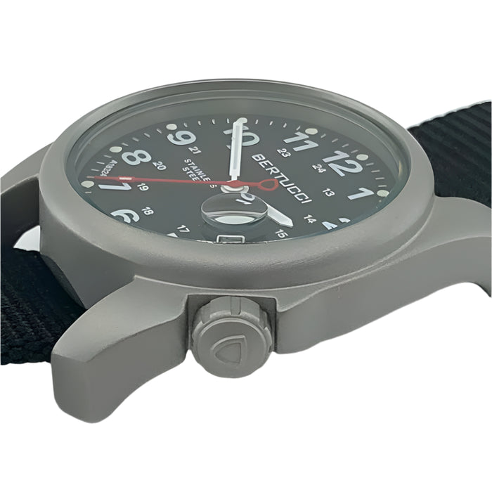 Bertucci A-1S Super Field Men's Black Dial Black Nylon Band Analog Japanese Quartz Watch - 10600