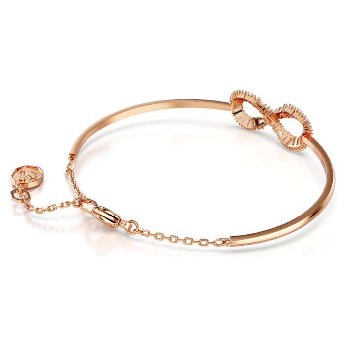Swarovski Women's Infinity Symbol Motif With Clear Crystals In A Rose Gold-Tone Finished Setting Hyperbola Bangle Bracelet - 5679443