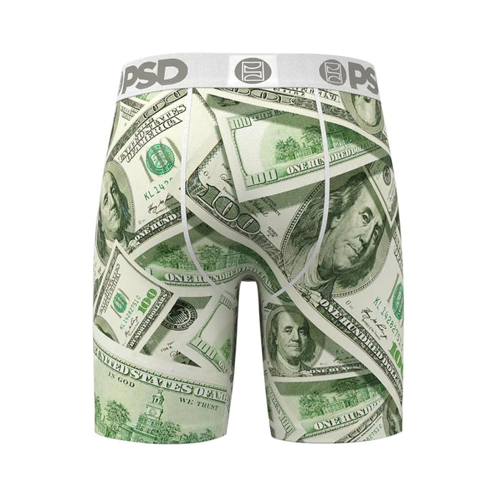 PSD Men's Multicolor Money Print Boxer Brief Medium Underwear - 424180051-MUL-M