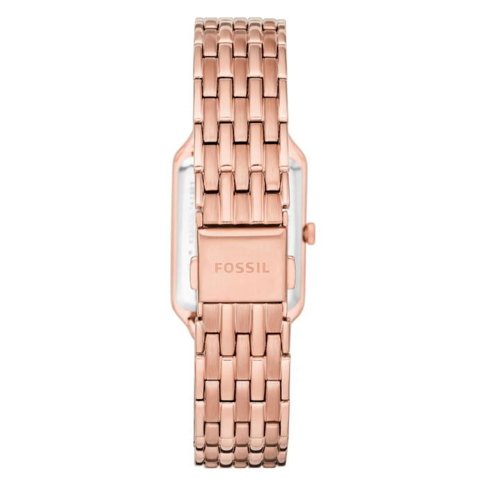 Fossil Raquel Women's White Dial Rose Gold Stainless Steel Band Analog Quartz Three-Hand Watch - ES5271