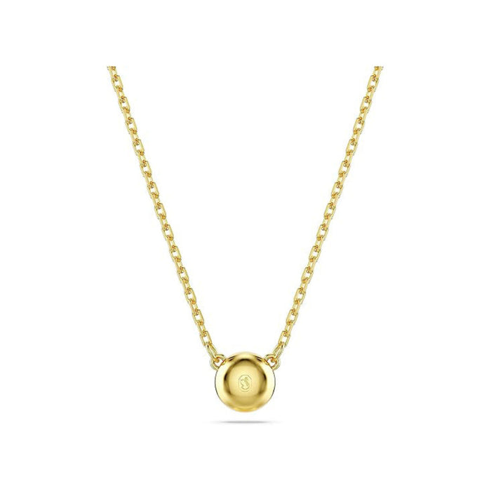 Swarovski Women's Clear Round-Cut Crystal in a Gold-Tone Finished Puffy Bezel Setting Imber Pendant Necklace - 5684511