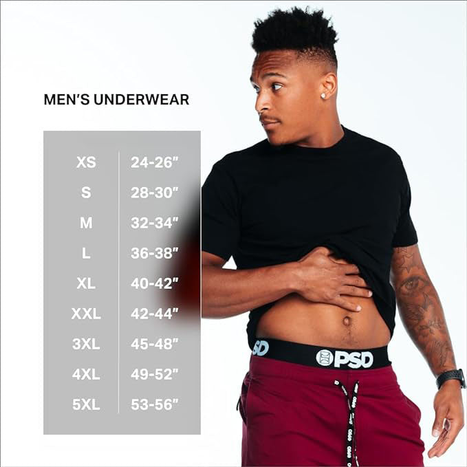 PSD Men's Multicolor Stacking High Boxer Briefs Underwear - 323180045-MUL