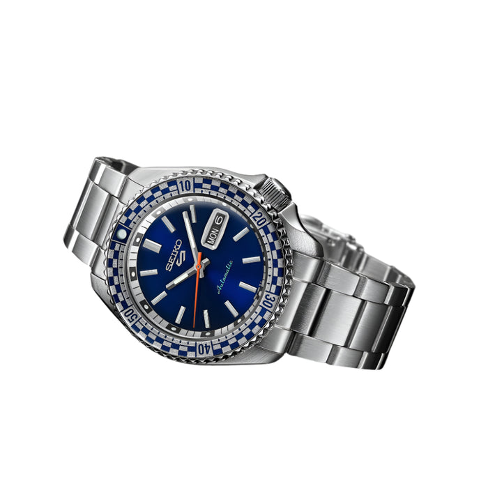 Seiko 5 Sports Special Edition Men's Blue Dial Silver Stainless Steel Strap Automatic Watch - SRPK65