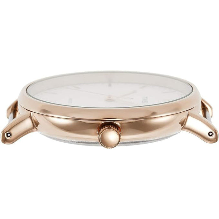 Timex Unisex White Dial Brown Leather Band Analog Fairfield Quartz Watch - TW2P91200