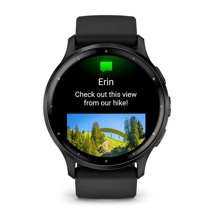 Garmin Venu 3 Black AMOLED Display Silicone Band Advanced Health and Fitness Features Up to 14 Days of Battery GPS Smartwatch - 010-02784-01