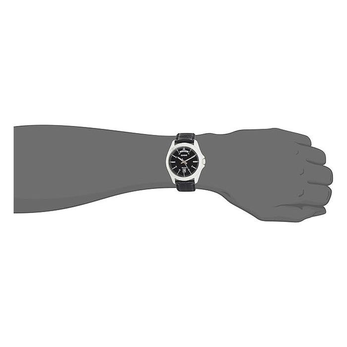 Casio Men's Black dial Black Band Analog Quartz Watch - MTP-1370L-1AVDF