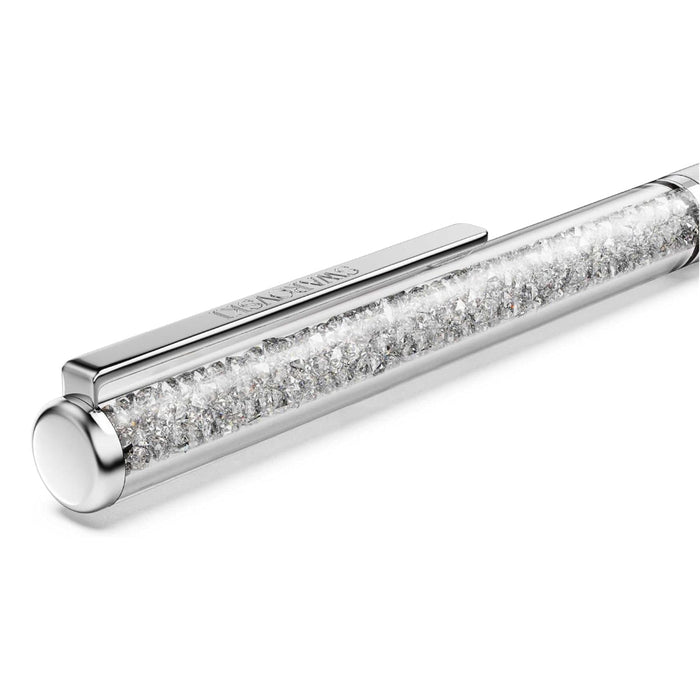 Swarovski Women's White Lacquered Chrome Plated Crystalline Silk Ballpoint Pen - 5709613