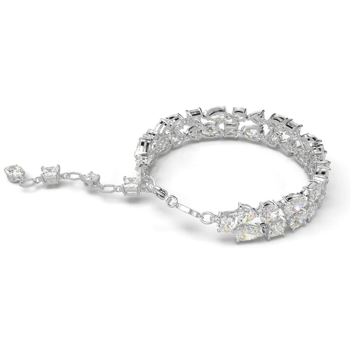 Swarovski Part of the Mesmera Collection Women's Clear Mixed-Cut Stones in a Double Row with a Rhodium Finished Setting Mesmera Bracelet - 5669927