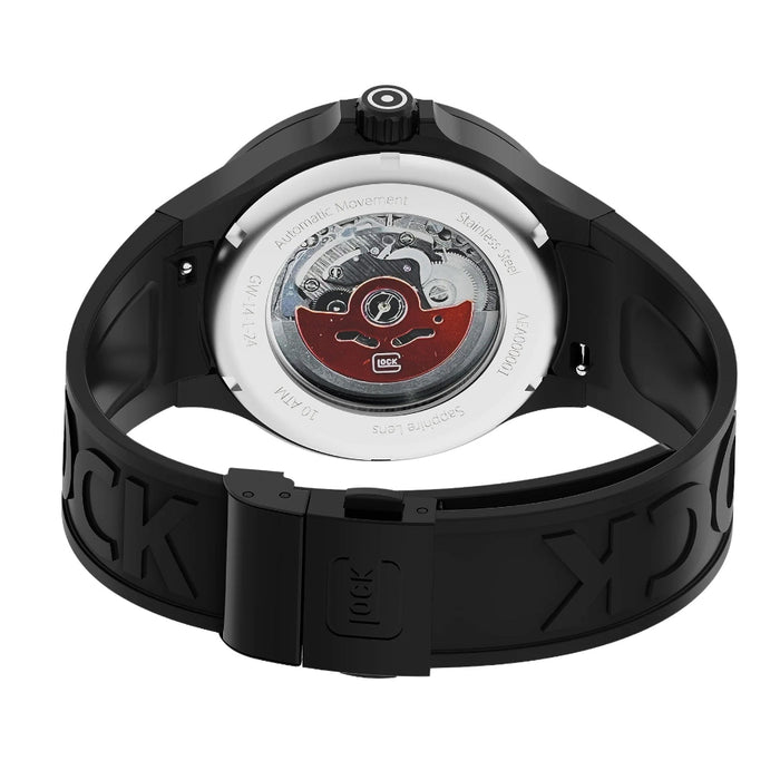Glock Unisex Black Dial Silicone Rubber Band Automatic Watch - GW-14-1-24