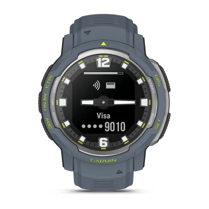 Garmin Instinct Crossover Blue Granite Silicone Analog Hands and Digital Display Rugged Hybrid Smartwatch - 010-02730-14