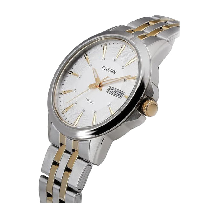 Citizen Men's Silver Dial Multicolor Stainless Steel Band Analog Quartz Sports Watch - BF2018-52A