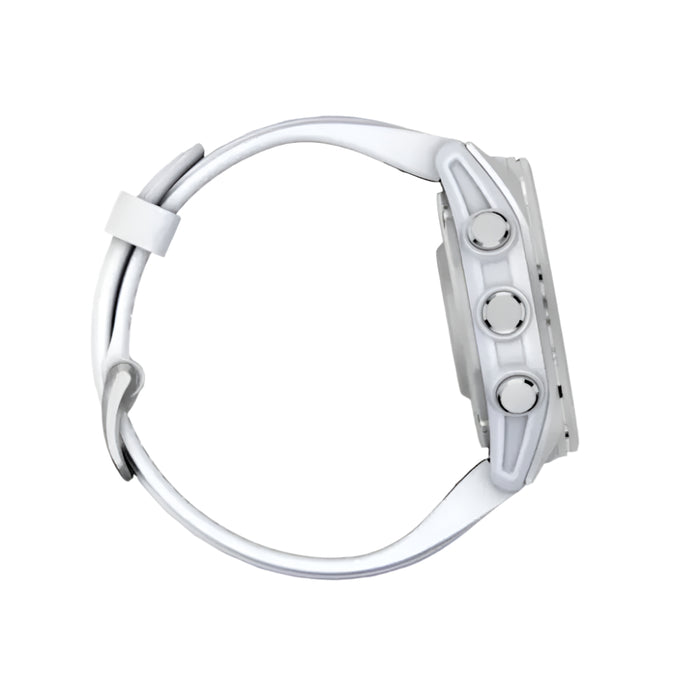 Garmin fēnix 8 Pro Unisex Silver With Whitestone Band Amoled Long-Lasting Battery Life Dive-Rated Built-in LED Flashlight 43 Millimeters Premium Multisport GPS Smartwatch - 010-02903-00